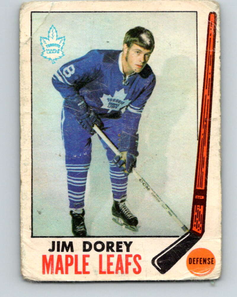 1969-70 O-Pee-Chee #45 Jim Dorey RC Rookie Toronto Maple Leafs V1290