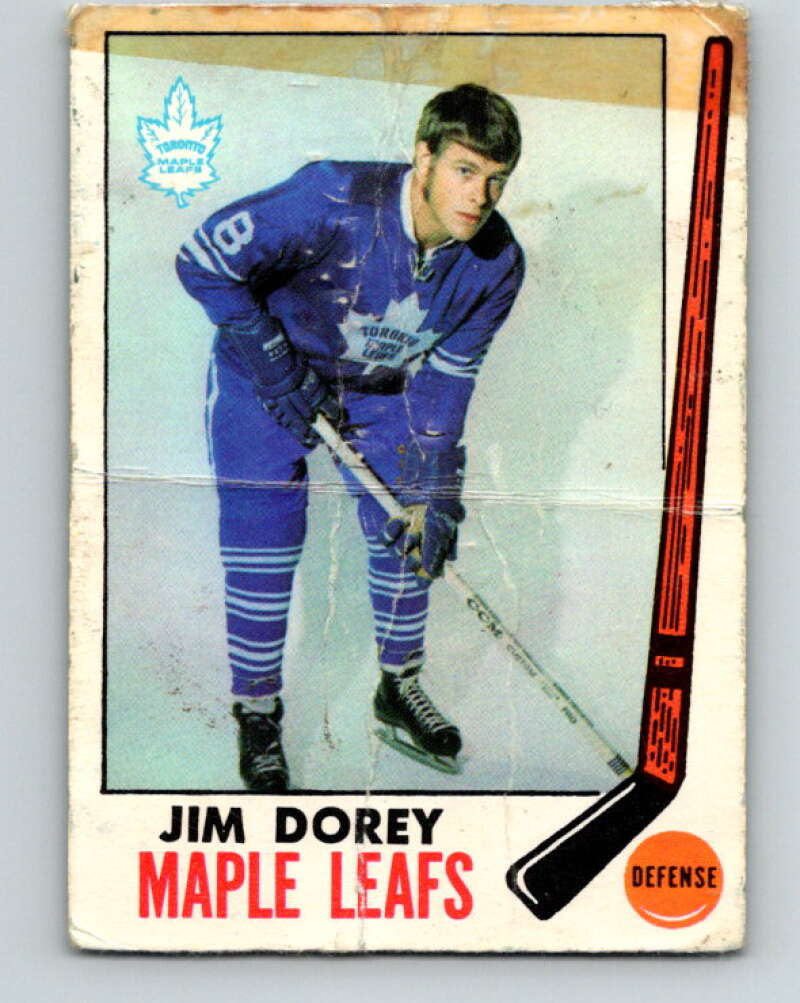 1969-70 O-Pee-Chee #45 Jim Dorey RC Rookie Toronto Maple Leafs V1291