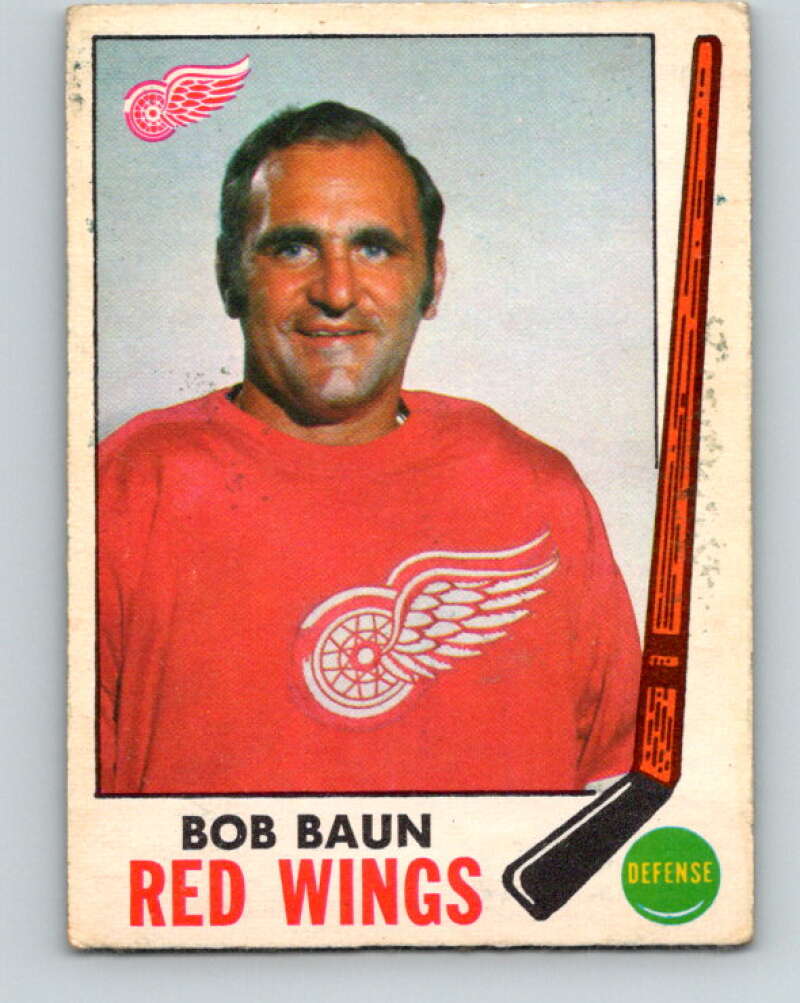 1969-70 O-Pee-Chee #57 Bob Baun Detroit Red Wings V1321