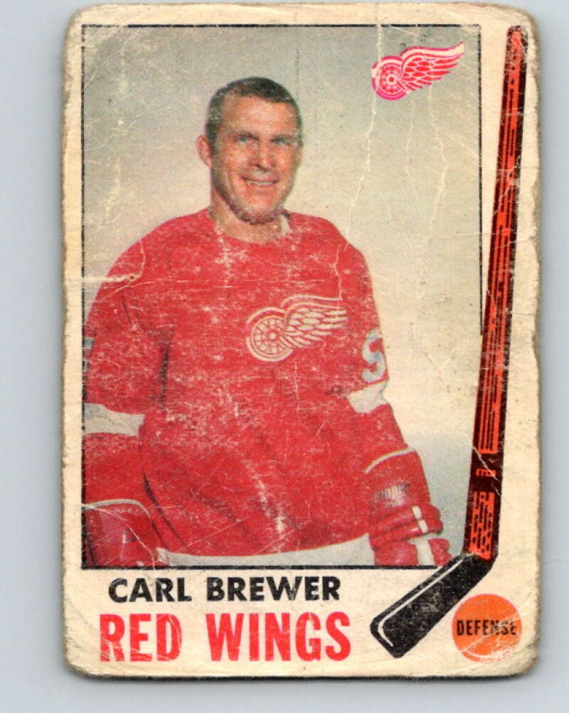 1969-70 O-Pee-Chee #59 Carl Brewer Detroit Red Wings V1324