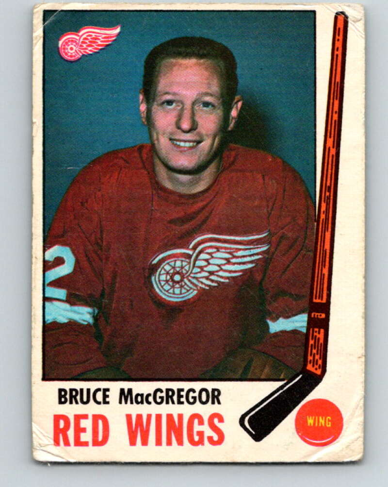 1969-70 O-Pee-Chee #63 Bruce MacGregor Detroit Red Wings V1329