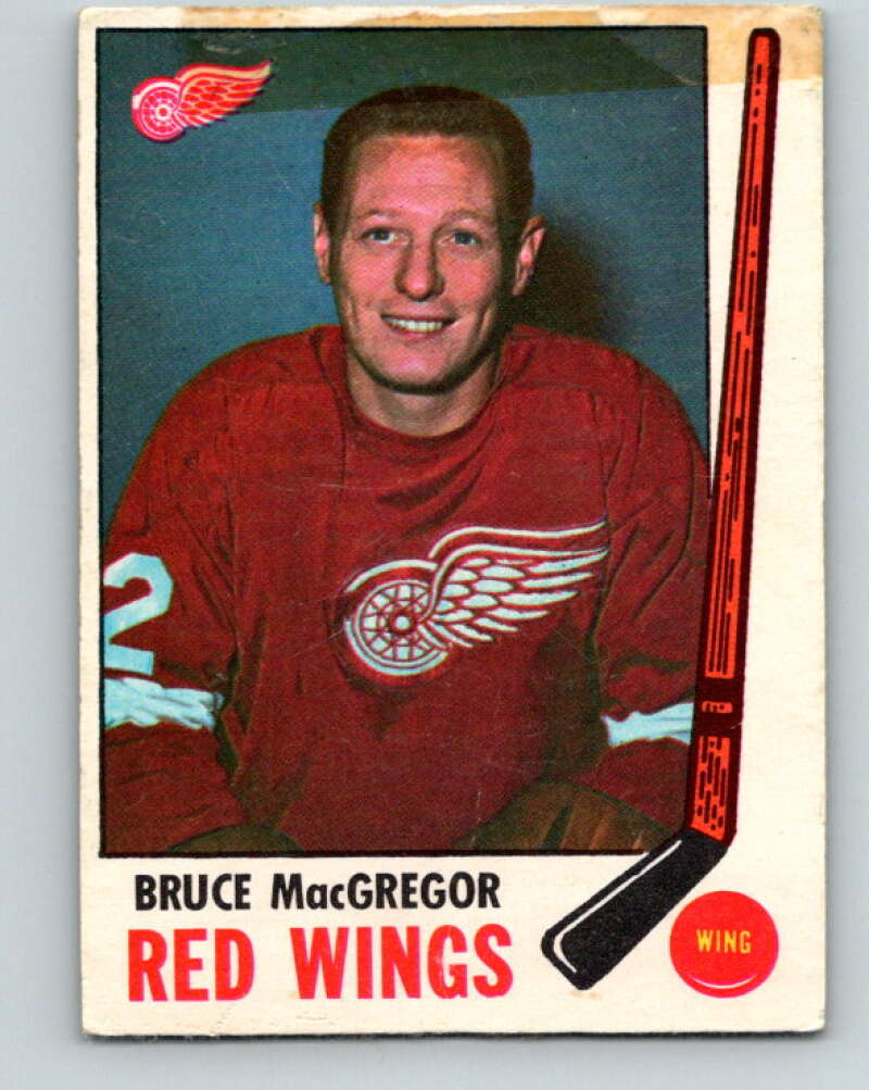 1969-70 O-Pee-Chee #63 Bruce MacGregor Detroit Red Wings V1330