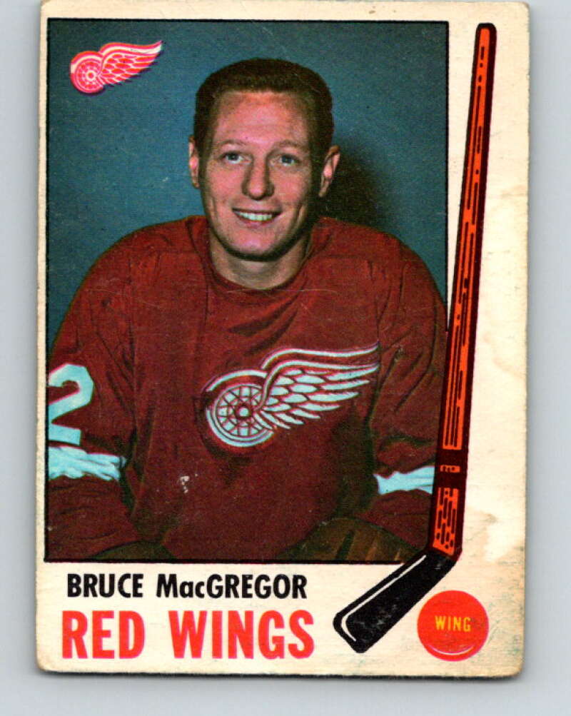 1969-70 O-Pee-Chee #63 Bruce MacGregor Detroit Red Wings V1331