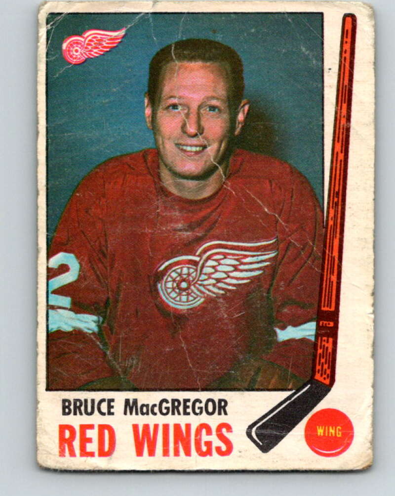 1969-70 O-Pee-Chee #63 Bruce MacGregor Detroit Red Wings V1333