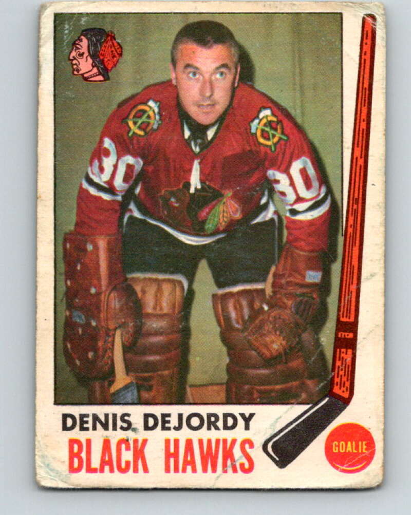 1969-70 O-Pee-Chee #66 Denis DeJordy Chicago Blackhawks V1342