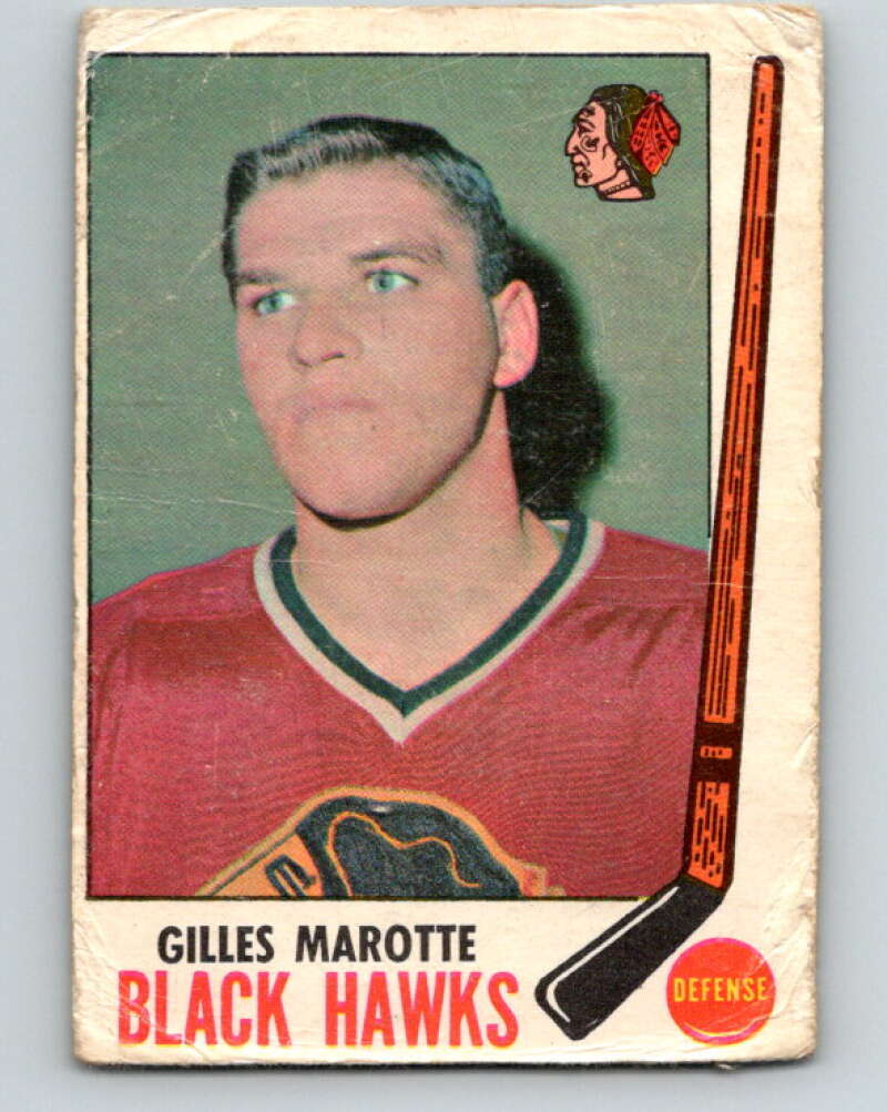 1969-70 O-Pee-Chee #68 Gilles Marotte Chicago Blackhawks V1344