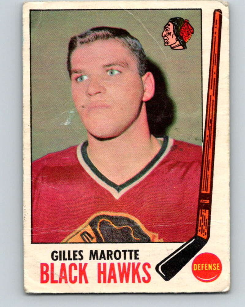 1969-70 O-Pee-Chee #68 Gilles Marotte Chicago Blackhawks V1346