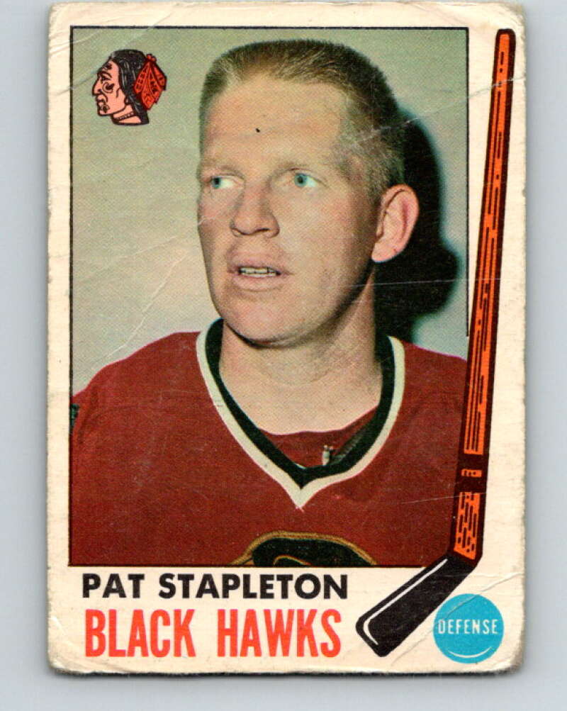 1969-70 O-Pee-Chee #69 Pat Stapleton Chicago Blackhawks V1347