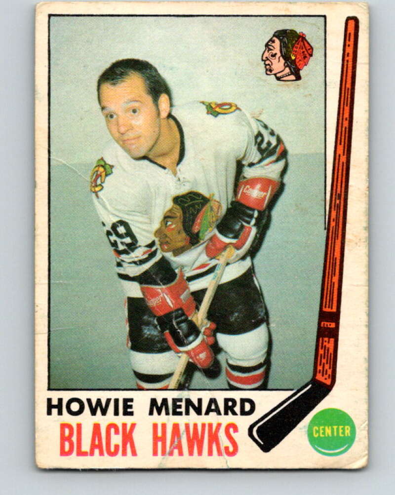 1969-70 O-Pee-Chee #73 Howie Menard RC Rookie Chicago Blackhawks V1352