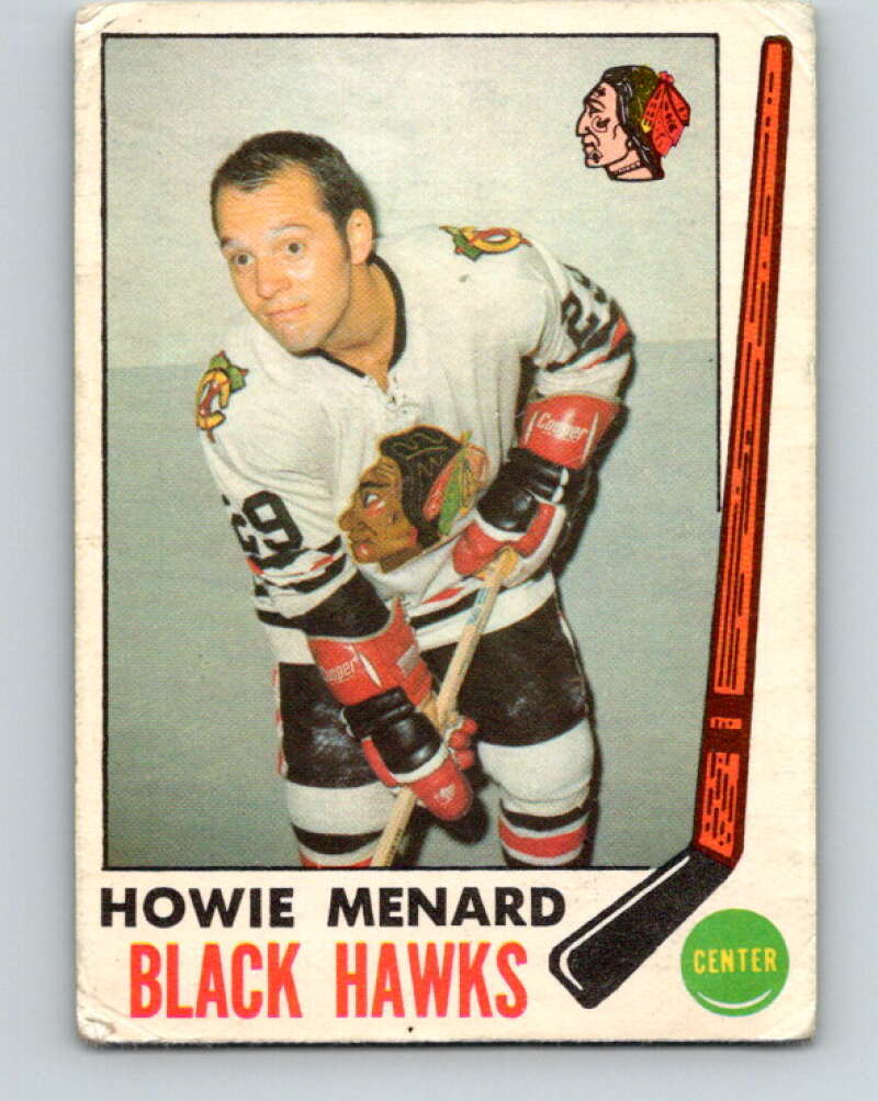 1969-70 O-Pee-Chee #73 Howie Menard RC Rookie Chicago Blackhawks V1353