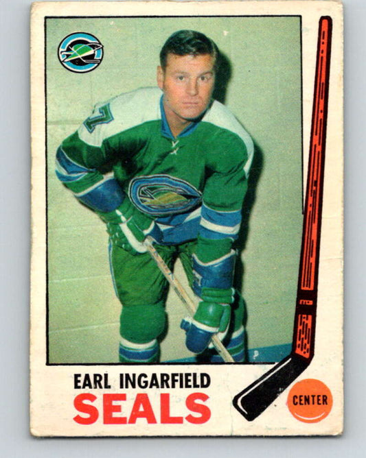 1969-70 O-Pee-Chee #87 Earl Ingarfield  Oakland Seals  V1391