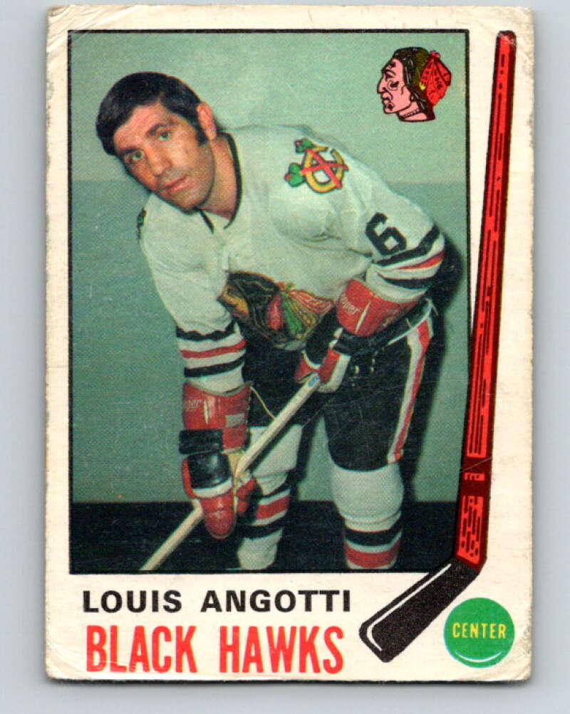 1969-70 O-Pee-Chee #134 Lou Angotti Chicago Blackhawks V1510