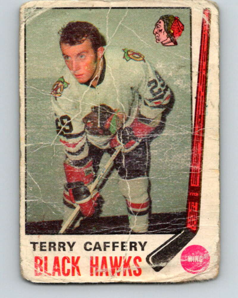 1969-70 O-Pee-Chee #135 Terry Caffery RC Rookie Chicago Blackhawks V1514