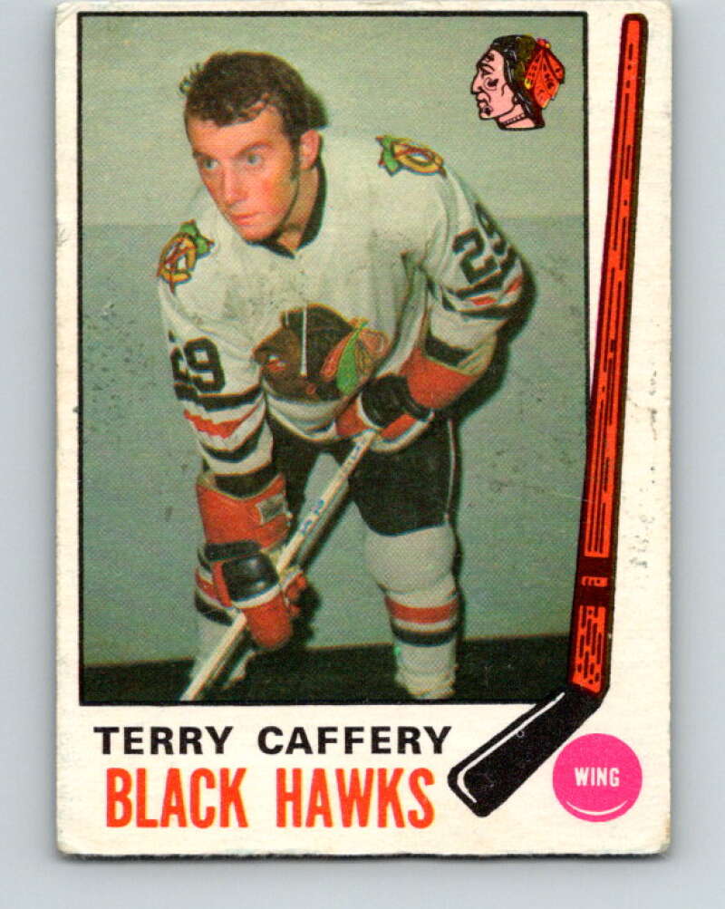 1969-70 O-Pee-Chee #135 Terry Caffery RC Rookie Chicago Blackhawks V1515