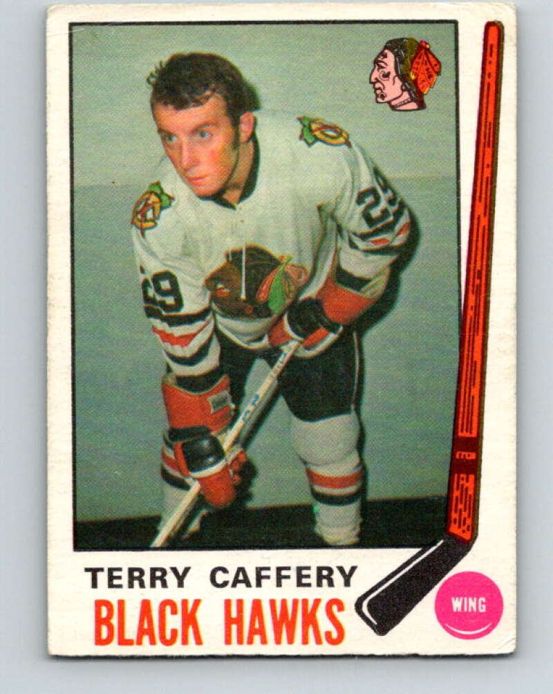 1969-70 O-Pee-Chee #135 Terry Caffery RC Rookie Chicago Blackhawks V1516