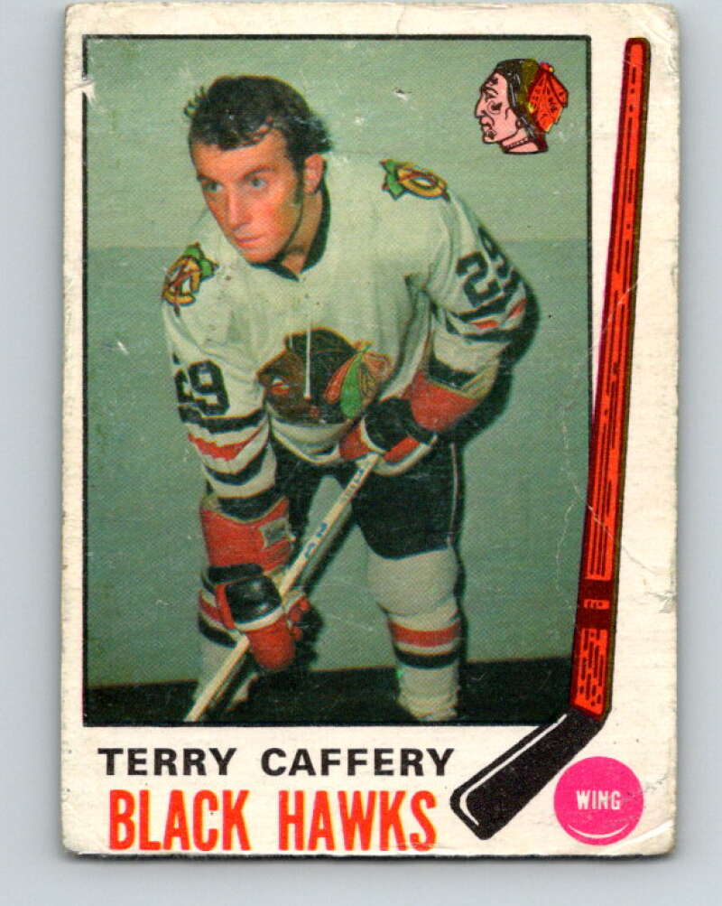 1969-70 O-Pee-Chee #135 Terry Caffery RC Rookie Chicago Blackhawks V1517