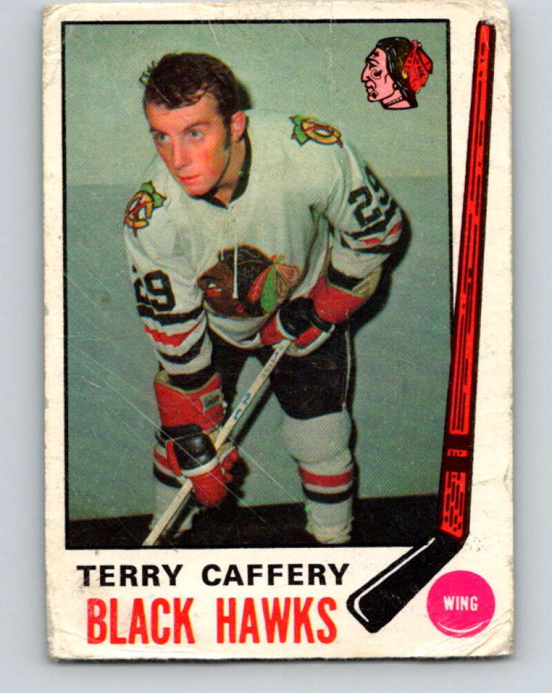 1969-70 O-Pee-Chee #135 Terry Caffery RC Rookie Chicago Blackhawks V1518
