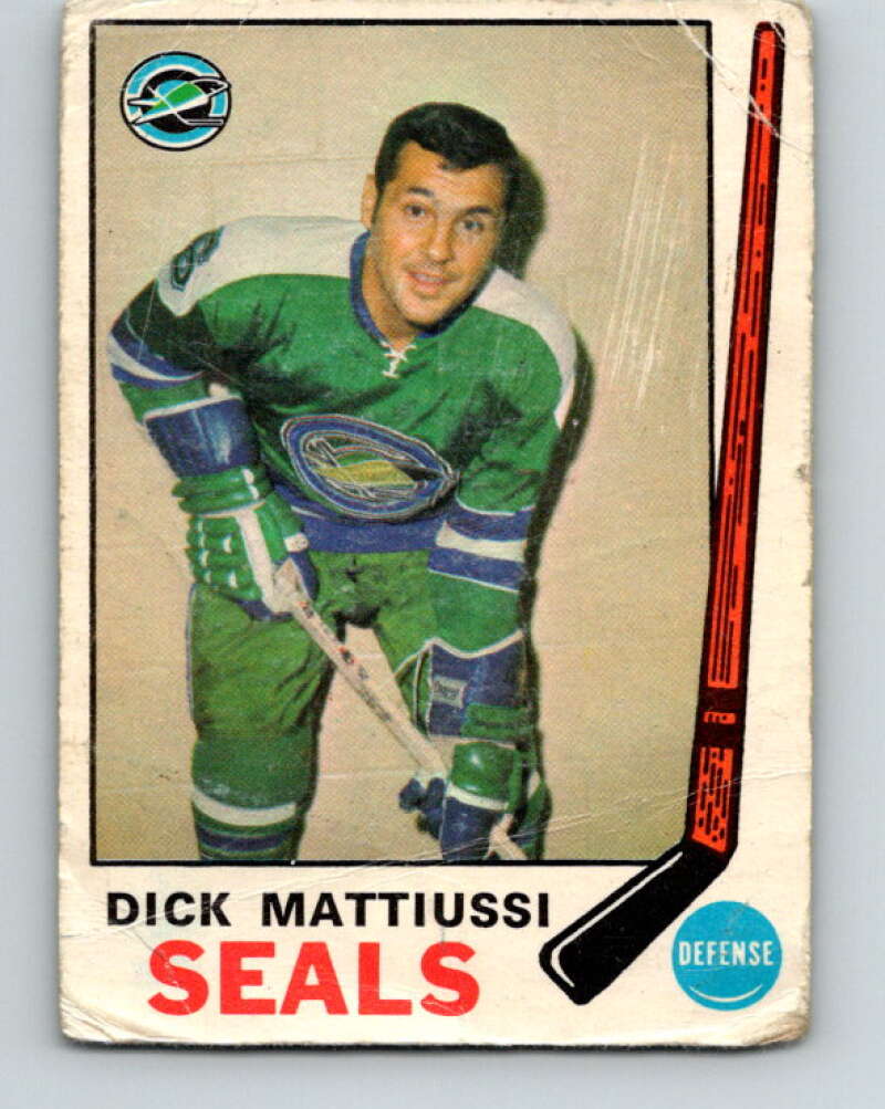 1969-70 O-Pee-Chee #147 Dick Mattiussi RC Rookie Oakland Seals V1585