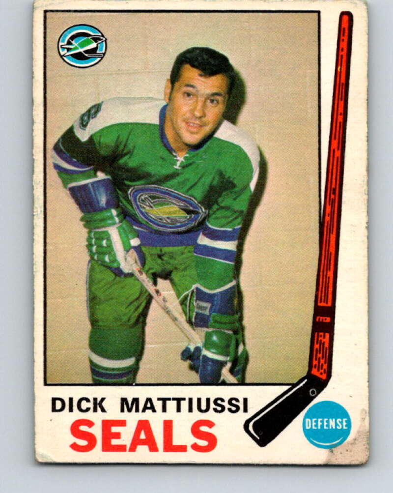 1969-70 O-Pee-Chee #147 Dick Mattiussi RC Rookie Oakland Seals V1587