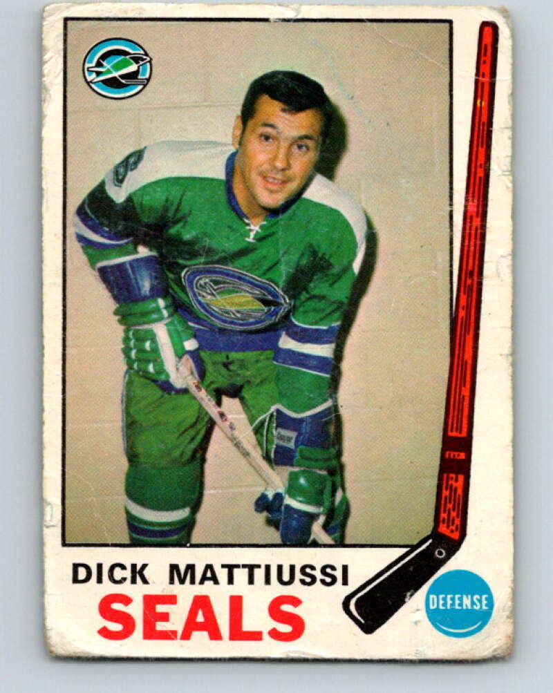 1969-70 O-Pee-Chee #147 Dick Mattiussi RC Rookie Oakland Seals V1588