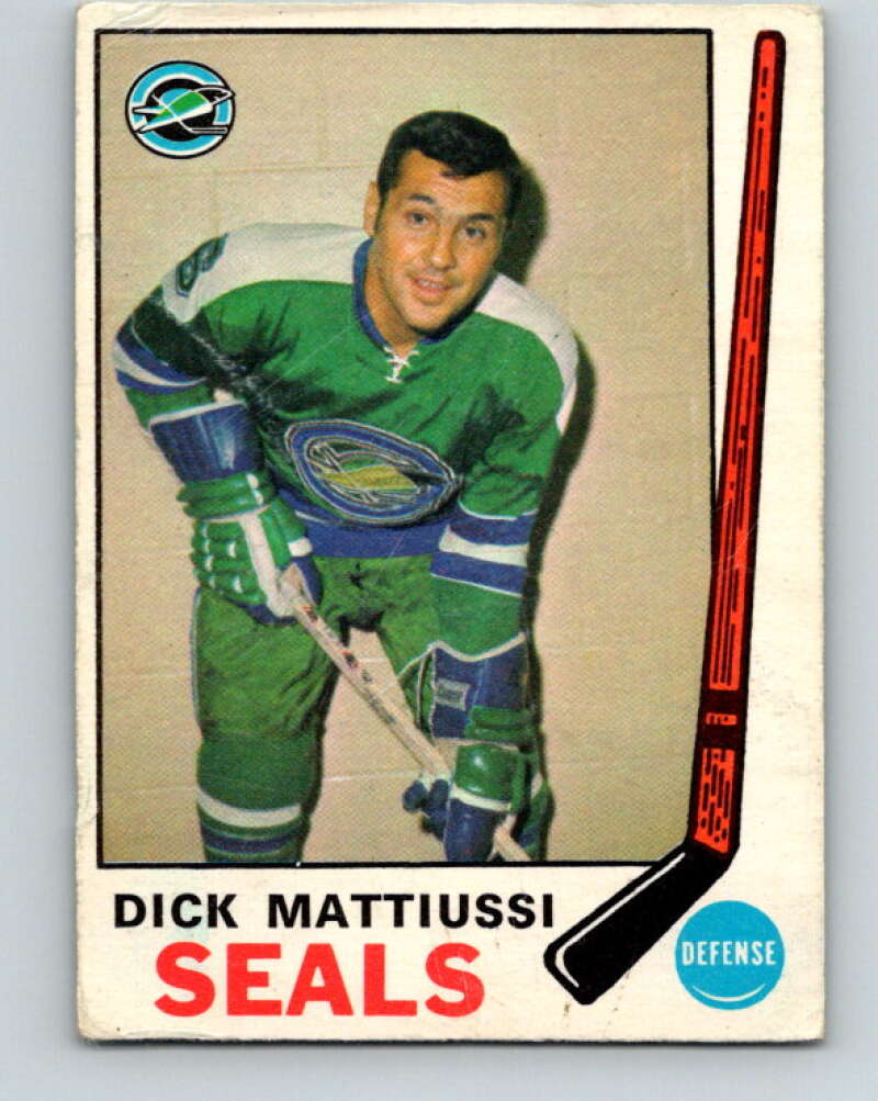 1969-70 O-Pee-Chee #147 Dick Mattiussi RC Rookie Oakland Seals V1590