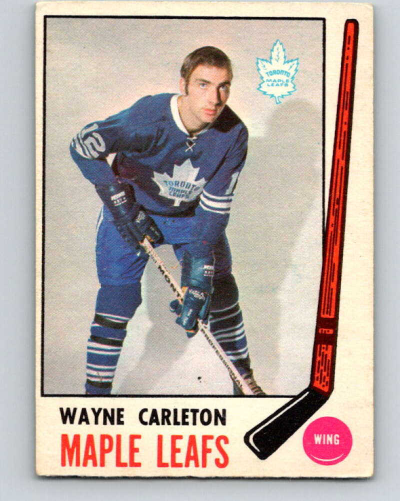 1969-70 O-Pee-Chee #184 Wayne Carleton Toronto Maple Leafs V1781