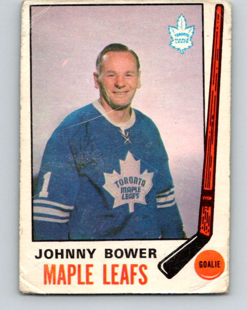 1969-70 O-Pee-Chee #187 Johnny Bower Toronto Maple Leafs V1803