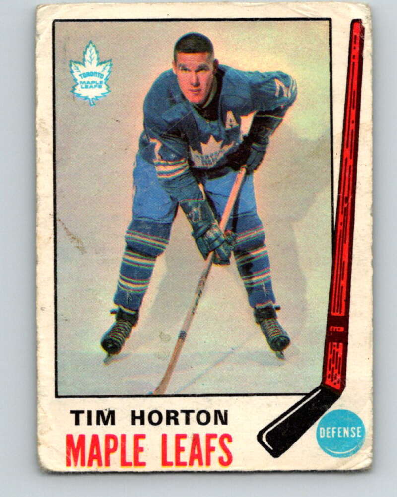 1969-70 O-Pee-Chee #182 Tim Horton Toronto Maple Leafs V1768