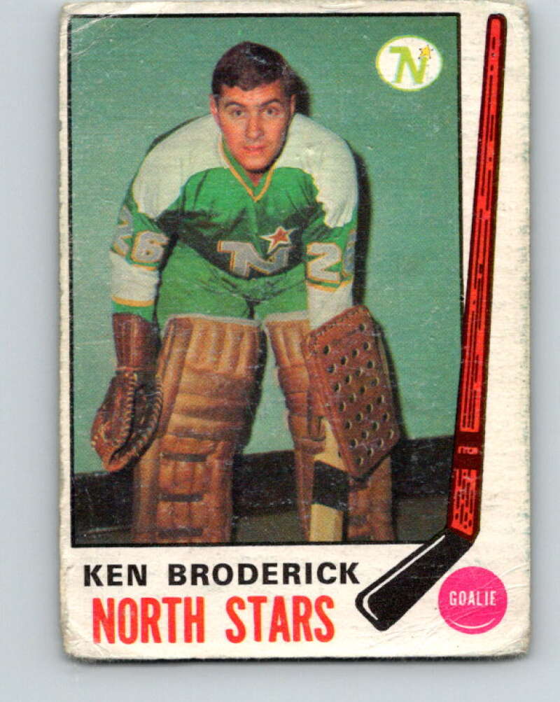 1969-70 O-Pee-Chee #197 Ken Broderick RC Rookie North Stars V1853