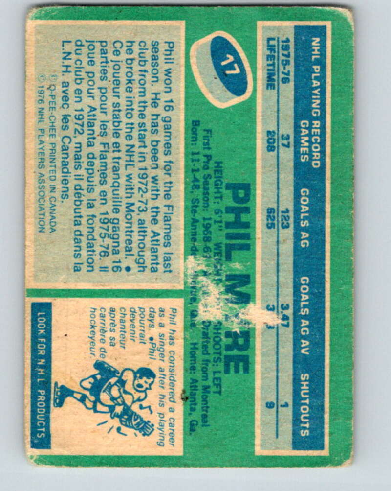 1976-77 OPC #17 Phil Myre Atlanta Flames V2043