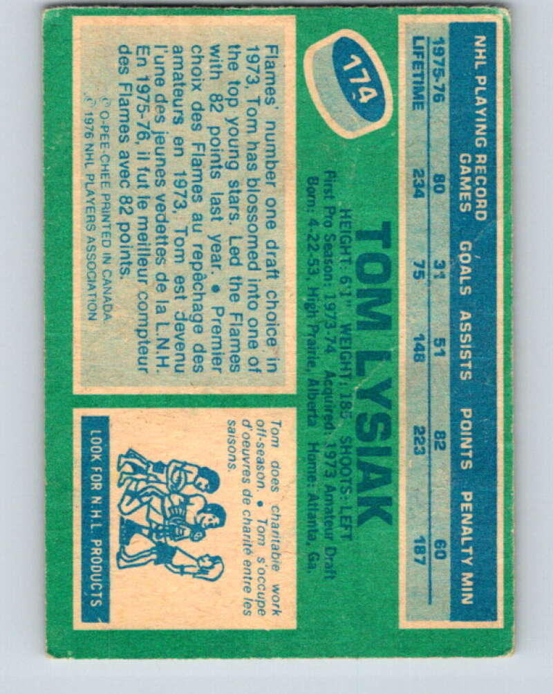 1976-77 OPC #174 Tom Lysiak Atlanta Flames V2136