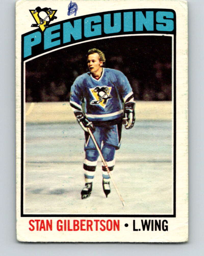 1976-77 OPC #187 Stan Gilbertson Pittsburgh Penguins V2144