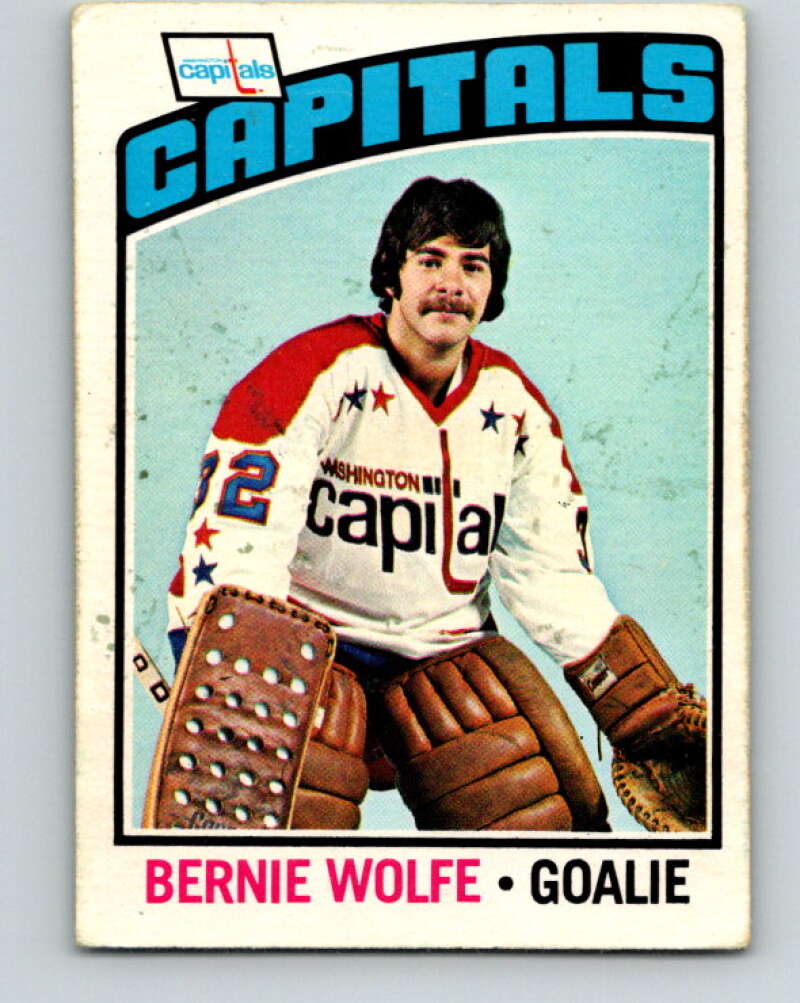 1976-77 OPC #227 Bernie Wolfe RC Rookie Washington Capitals V2169