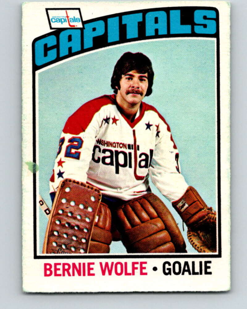 1976-77 OPC #227 Bernie Wolfe RC Rookie Washington Capitals V2171