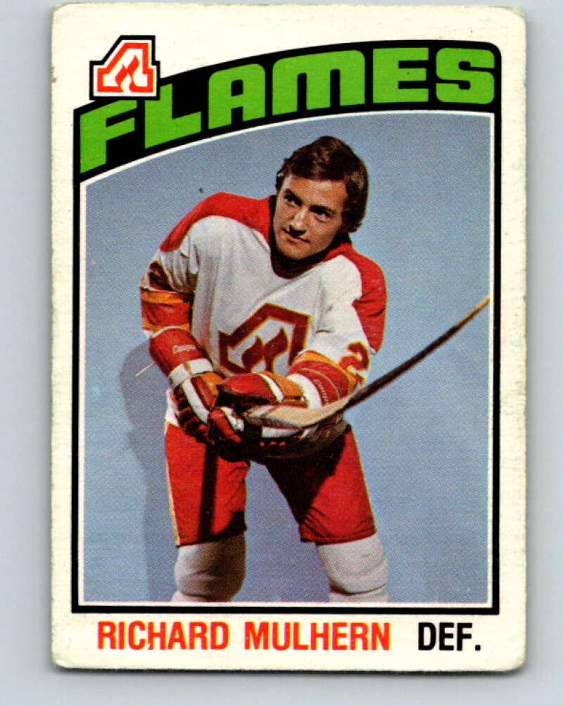 1976-77 OPC #265 Richard Mulhern RC Rookie Atlanta Flames V2208