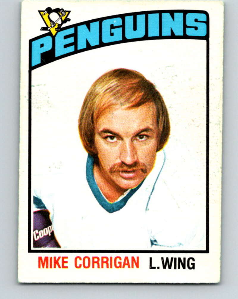 1976-77 OPC #268 Mike Corrigan Pittsburgh Penguins V2211