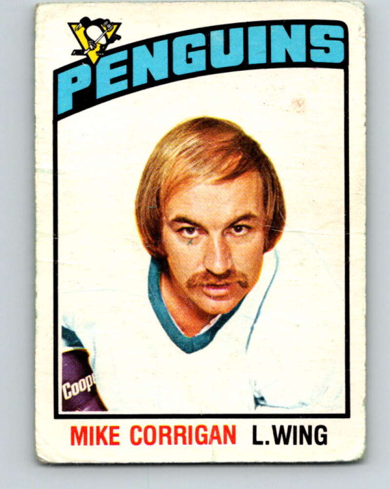 1976-77 OPC #268 Mike Corrigan Pittsburgh Penguins V2212