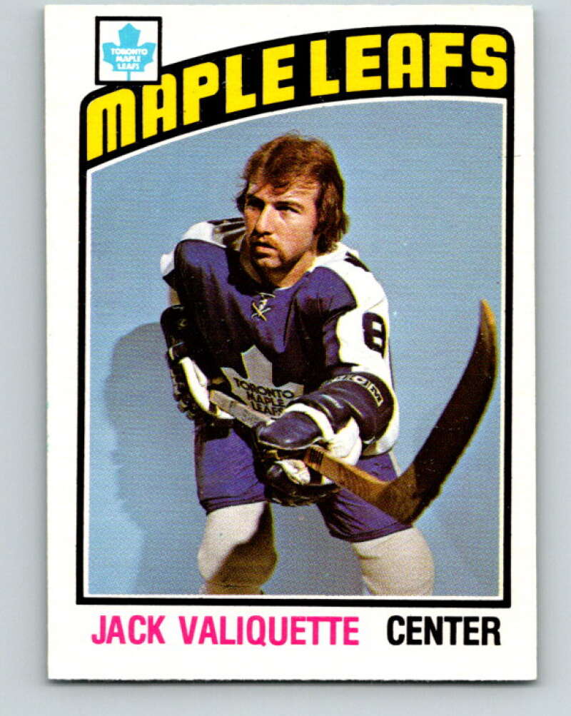 1976-77 OPC #294 Jack Valiquette RC Rookie Toronto Maple Leafs V2249