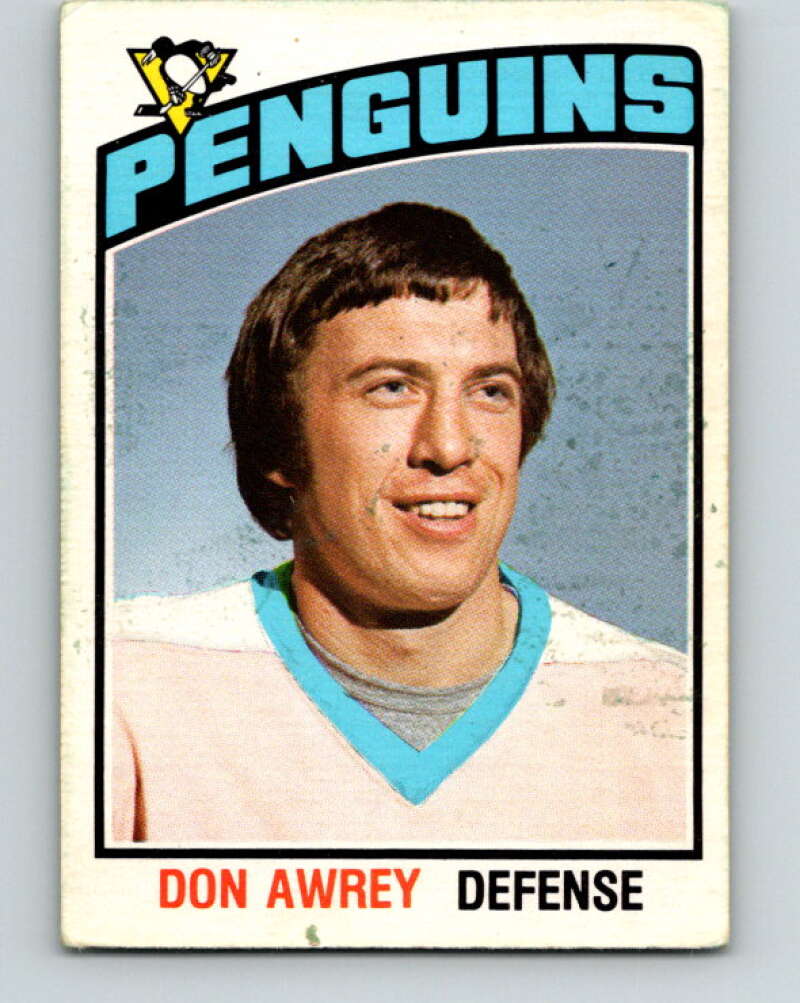 1976-77 OPC #311 Don Awrey Pittsburgh Penguins V2280