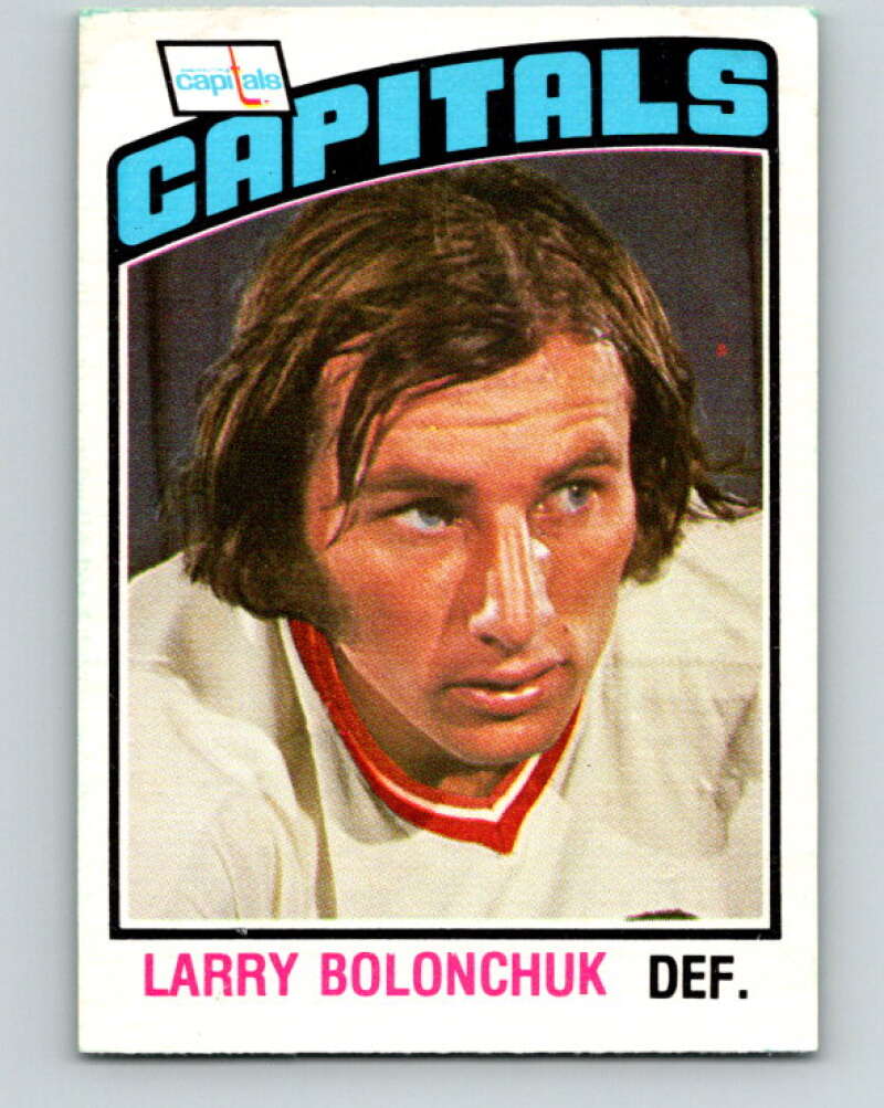 1976-77 O-Pee-Chee #322 Larry Bolonchuk RC Rookie Washington Capitals V2289