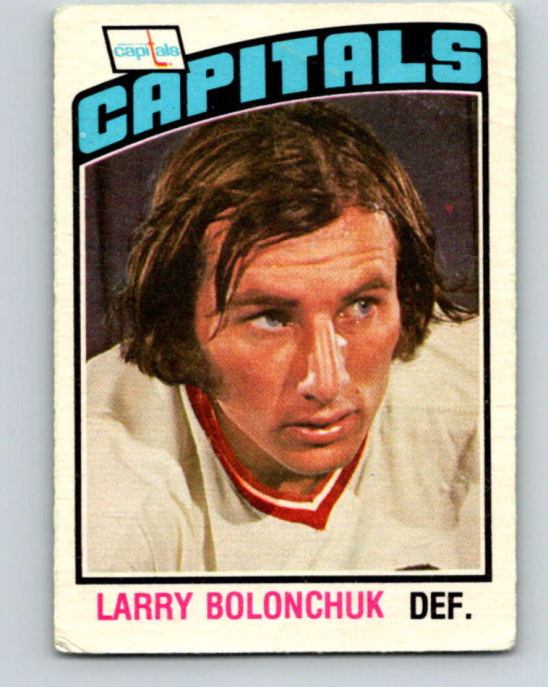 1976-77 O-Pee-Chee #322 Larry Bolonchuk RC Rookie Washington Capitals V2290