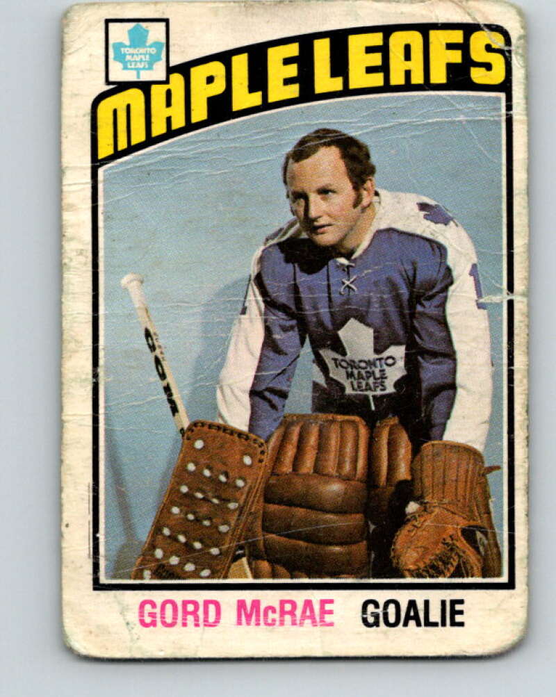 1976-77 O-Pee-Chee #337 Gord McRae Toronto Maple Leafs V2309