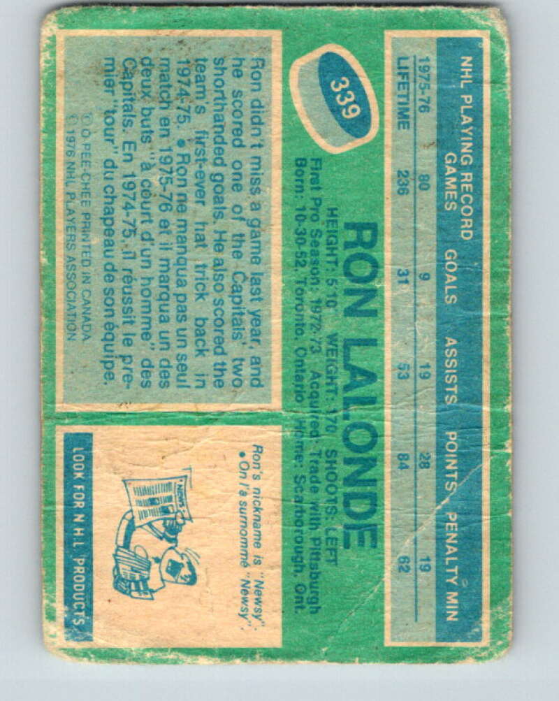 1976-77 O-Pee-Chee #337 Gord McRae Toronto Maple Leafs V2312