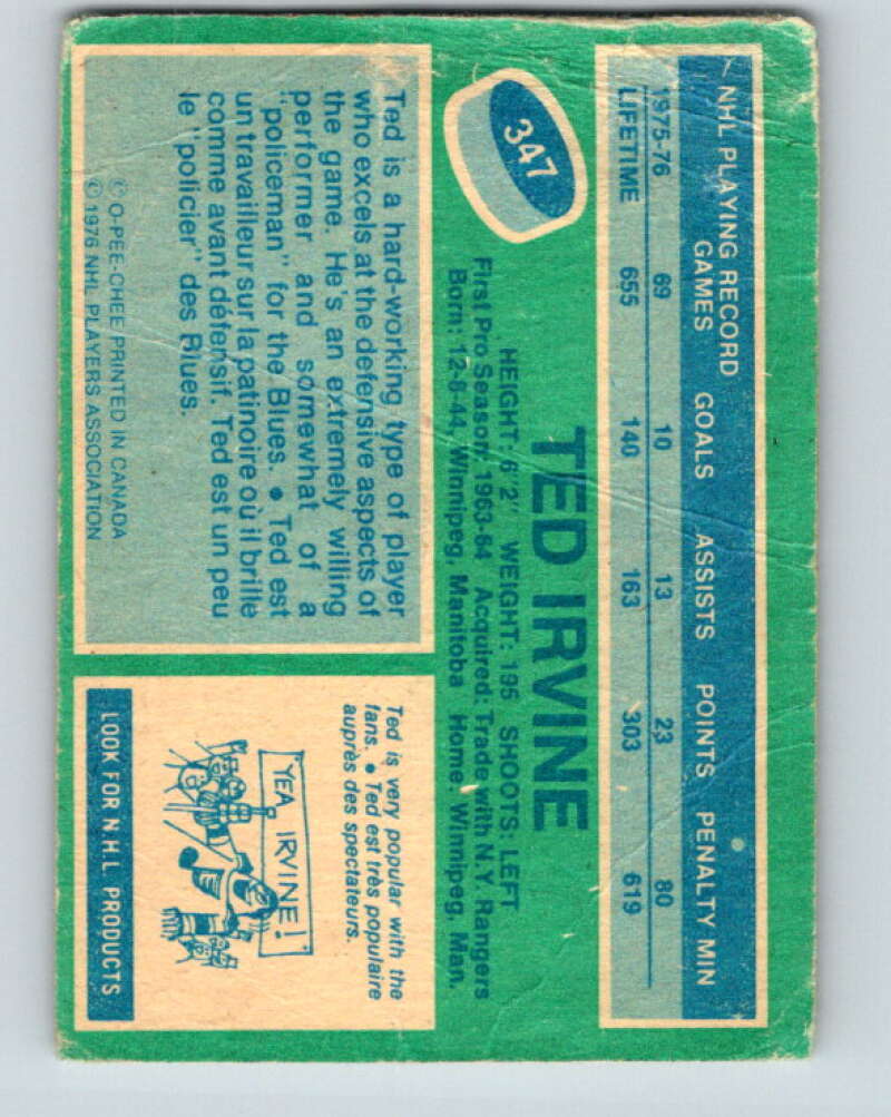 1976-77 O-Pee-Chee #346 Dave Hutchison Los Angeles Kings V2329