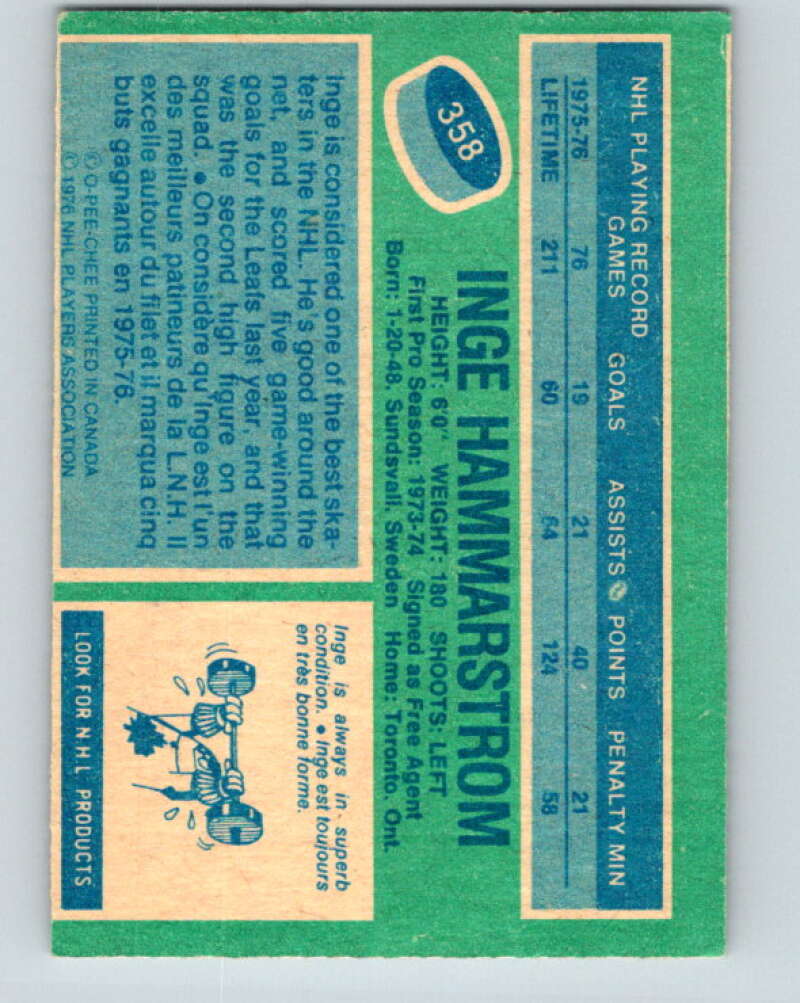 1976-77 O-Pee-Chee #356 Floyd Thomson St. Louis Blues V2344