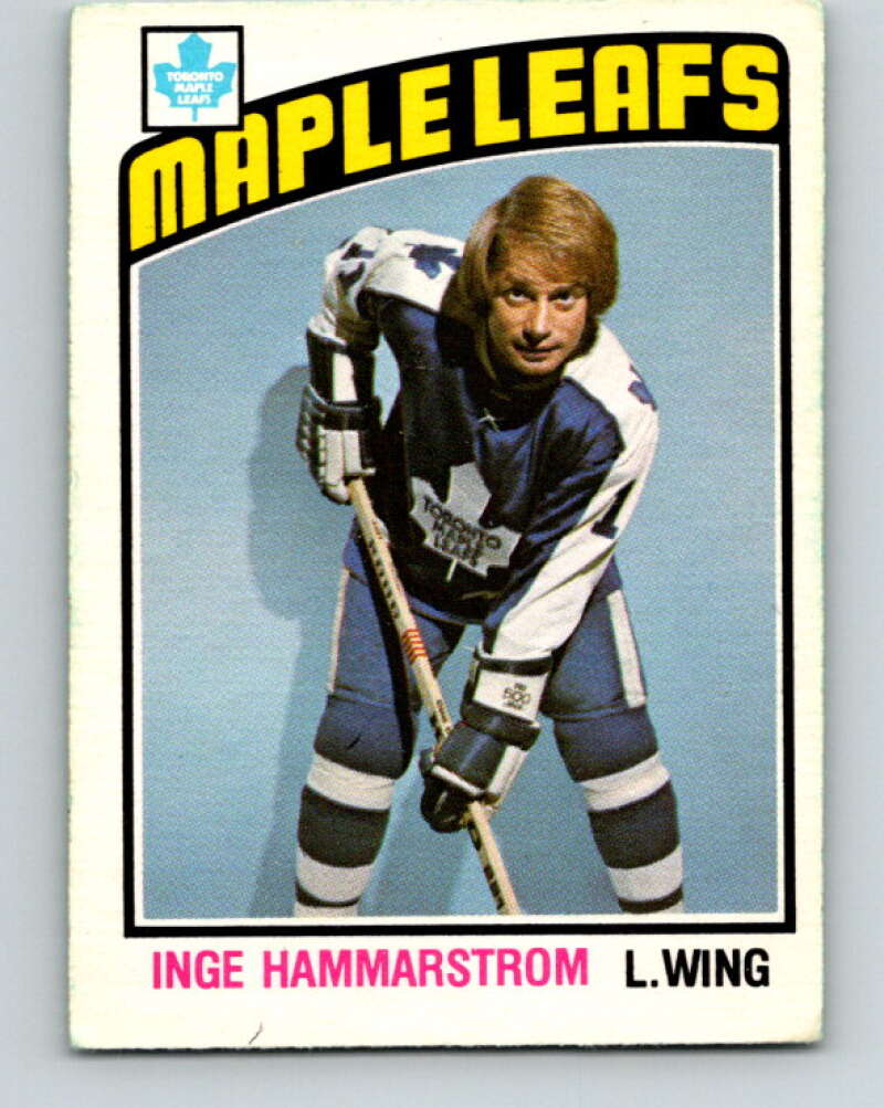 1976-77 O-Pee-Chee #358 Inge Hammarstrom Toronto Maple Leafs V2346