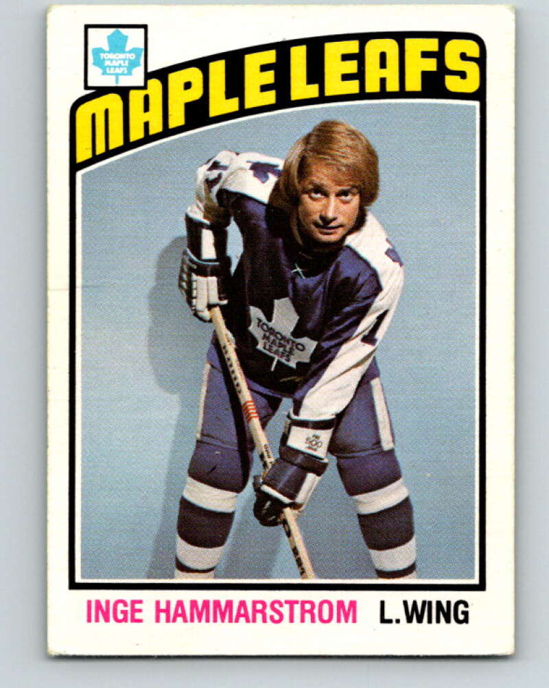 1976-77 O-Pee-Chee #358 Inge Hammarstrom Toronto Maple Leafs V2347