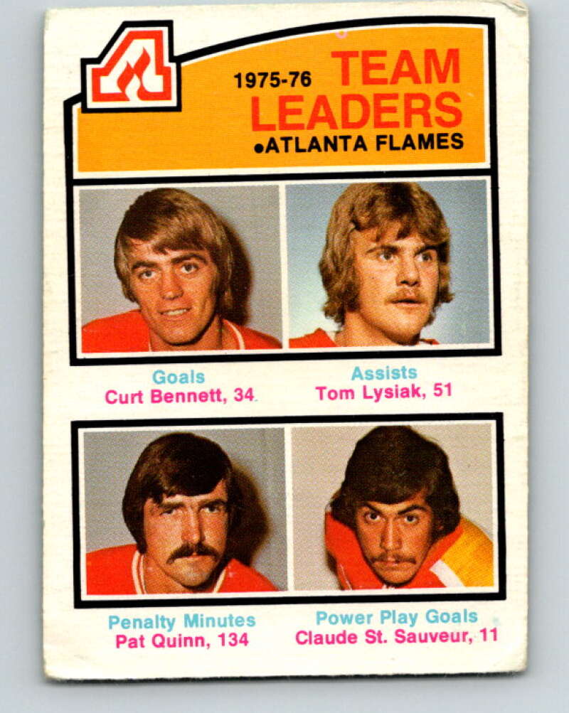 1976-77 O-Pee-Chee #379 Bennett/Lysiak/Quinn/St. Sauveur TL V2365