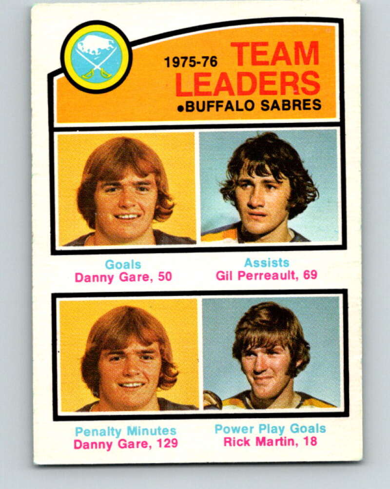 1976-77 O-Pee-Chee #380 Gare/Perreault/Martin TL Buffalo Sabres V2367