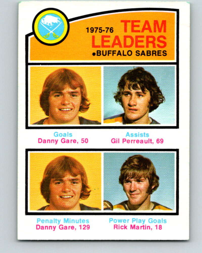 1976-77 O-Pee-Chee #380 Gare/Perreault/Martin TL Buffalo Sabres V2368